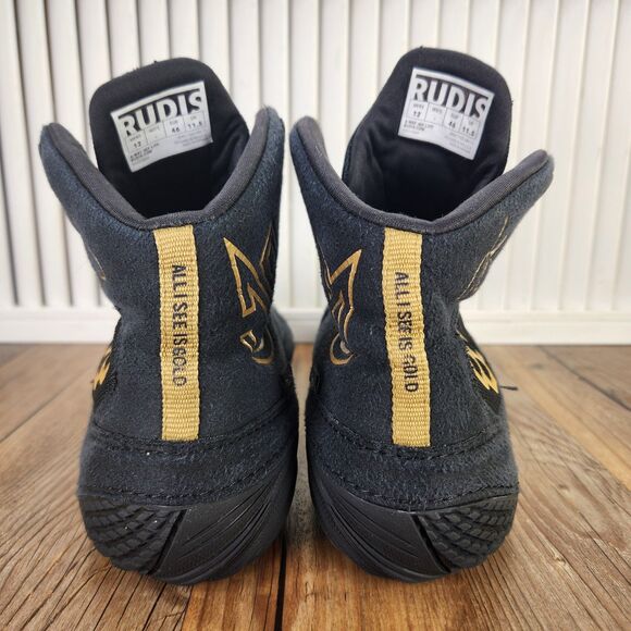 Rudis JB1 Jordan Burroughs Mens Sz 12 Black Gold Wrestling Shoes High Top Sports main image 8